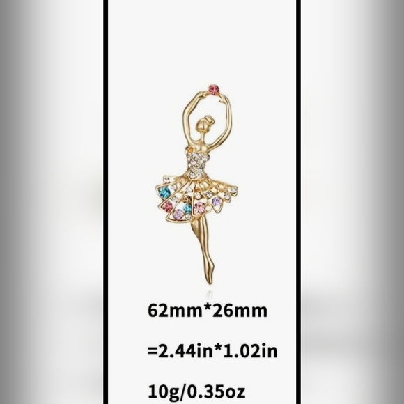 BALLERINA Gemstone and Pearl   Brooch - Picture 2 of 2